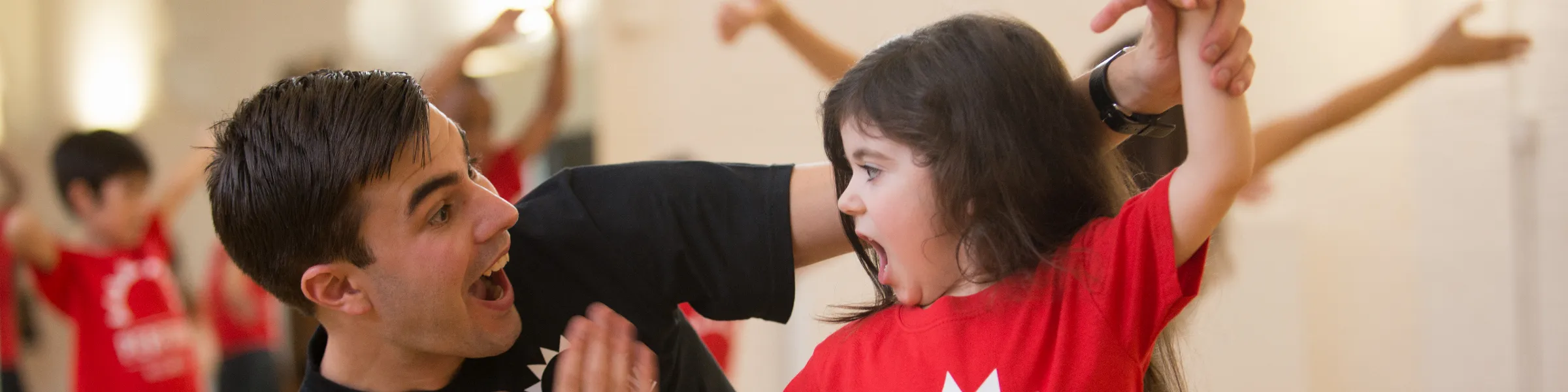 Child acting in drama class